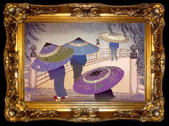 framed  Miller, Lilian May Rain Blossoms, Japan A, ta009-2